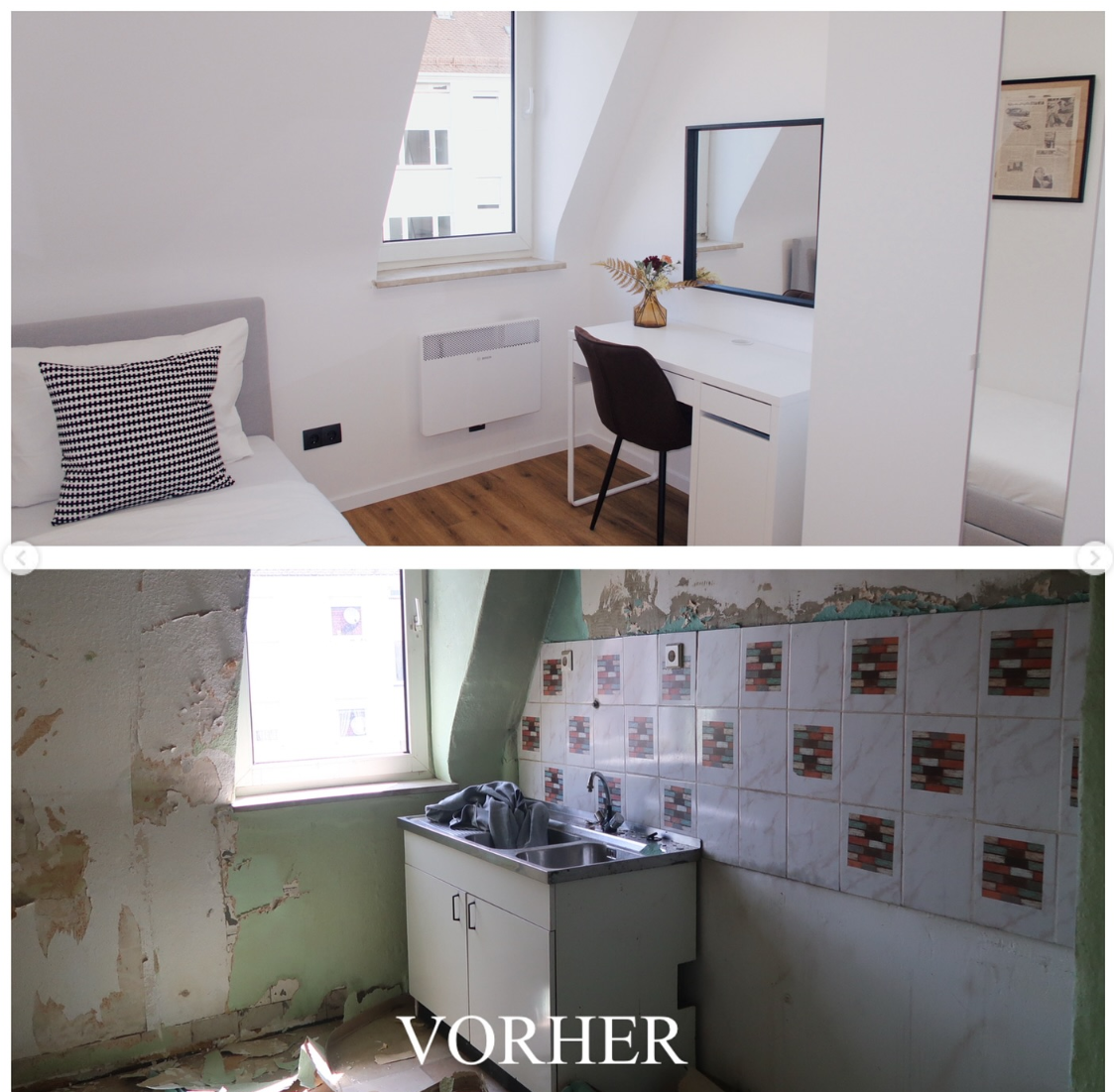 Heller Wohnraum — Vorher Nachher